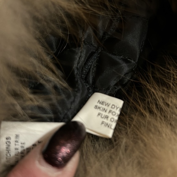 Mitchie’s Matchings Aspen Black Leather Hat w/Fox Fur Trim EUC - Picture 6 of 7